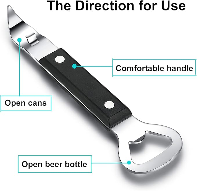 HANCELANT Can Punch Bottle Opener, Manual Stainless Steel Can Opener 3 Pack - Image 2