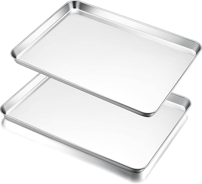 E-far Large Baking Sheets, 20”x14” Stainless Steel Cookie Sheet Pans by E-far