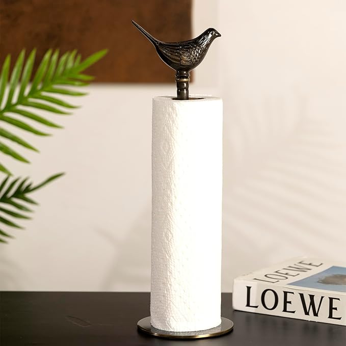 1 Luxurious Brass Paper Towel Holder countertop - Image 7