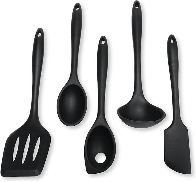 Chef Craft Premium Silicone Kitchen Tool and Utensil Set, 5 Piece by ChefCraft