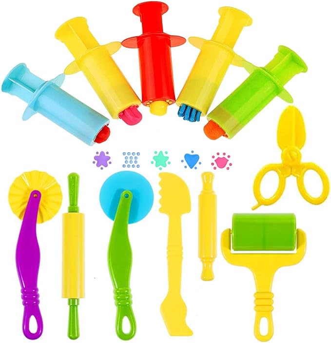 Dough Tools Kit – 12-Piece Dough Play Tools Set by OunNana