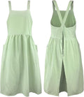 Uaussi Cotton Linen Apron Cross Back Work Apron by Uaussi