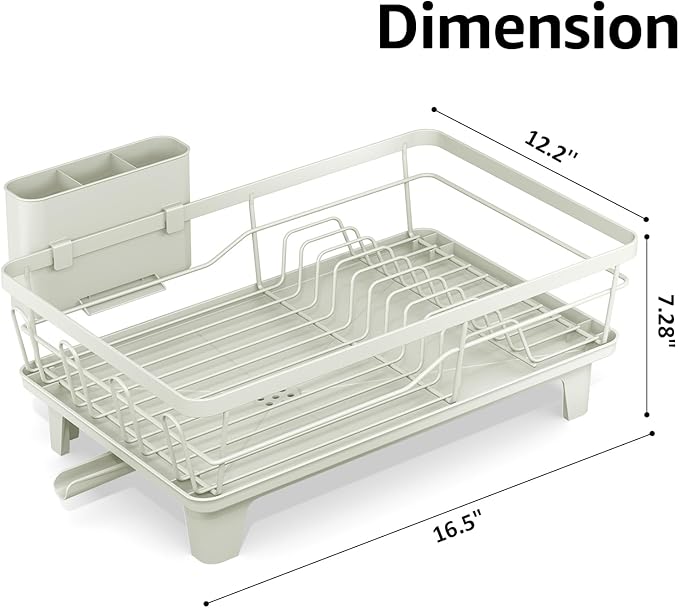 Urackify Dish Drying Rack for Kitchen Counter, Sink Dish Rack - Image 2