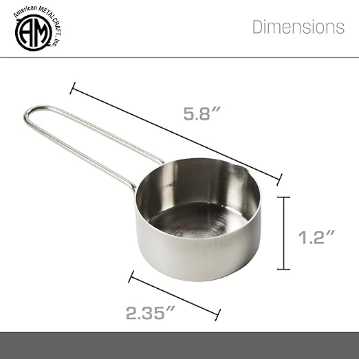 American METALCRAFT, Inc. 1/3 Stainless Steel Measuring Cup - Image 4