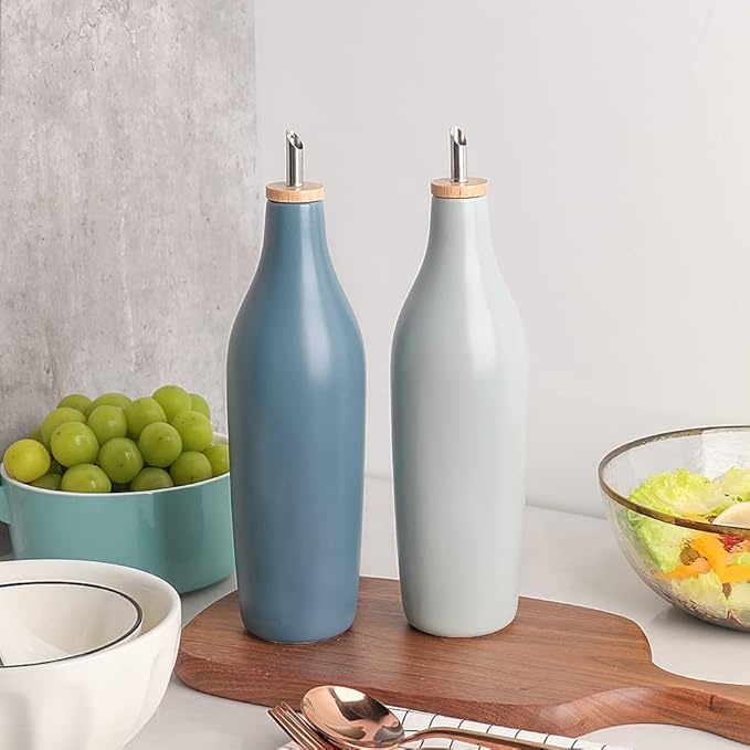 Sweejar Matte Ceramic Olive Oil Dispenser Bottles - Image 6