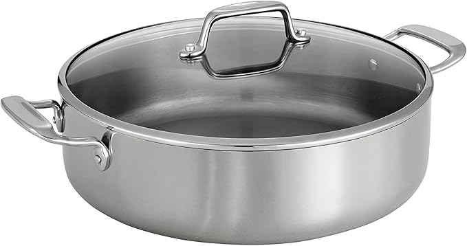 Tramontina Tri-Ply Clad Stainless Steel 6-Quart Braiser Pan by Tramontina