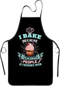 Baking Apron for Women I Baking Because People Is Frowned Aprons Gifts for Men by zukmvuh
