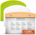 BOORIKA Dough Scraper & Bench Scraper Kitchen – Stainless Steel Sourdough Tools by Boorika