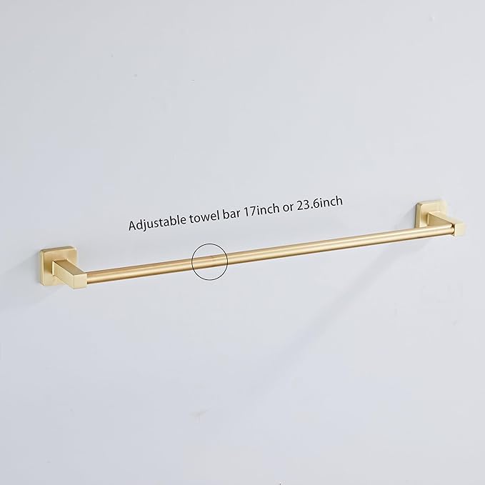 Brusehd Light Gold Bathroom Hardware Set 4 Pieces, Bathroom Accessories Set - Image 6