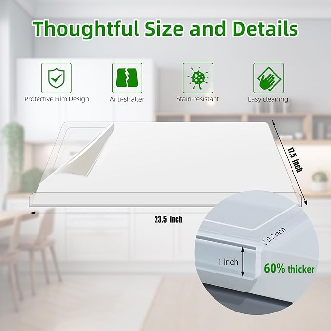 Acrylic Cutting Board with Juice Groove, Non Slip Clear Cutting Board with - Image 5
