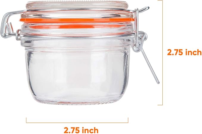 Small Glass Jars With Airtight Lids, Glass Spice Jar 5 oz, Maosn Jars With Leak - Image 2