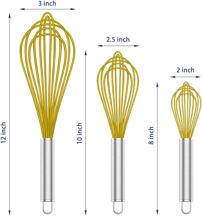 OYV Yellow Silicone Whisk, Professional Whisks - Image 6