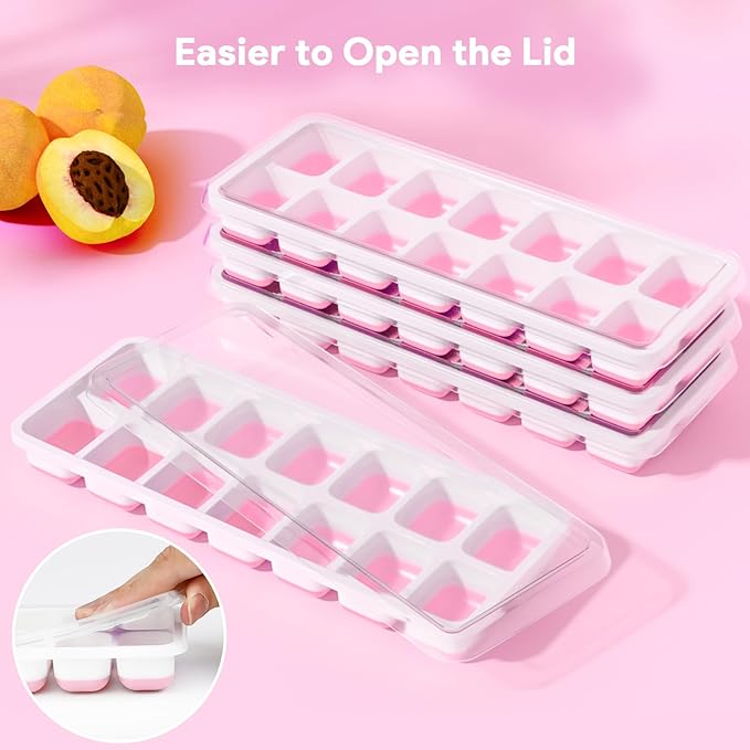 Ice Cube Trays 4 Pack, Airabc Silicone Ice Cube Trays - Image 7