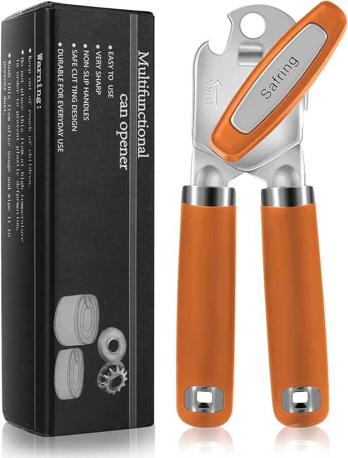 Safring Can Opener Manual, Heavy Duty Handheld Strong Can Opener by Safring
