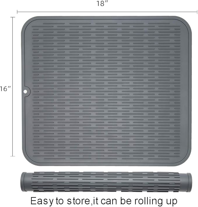ZLR 2 Pcs Large Silicone Dish Drying Mat - Image 2