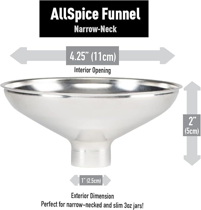 AllSpice Spice Funnel Metal Stainless Steel 18/8 - Image 4