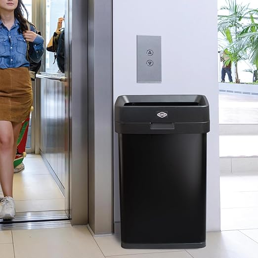 Clorox 13 Gallon Trash Can - 50L Slim Open Top Garbage Bin - Image 7