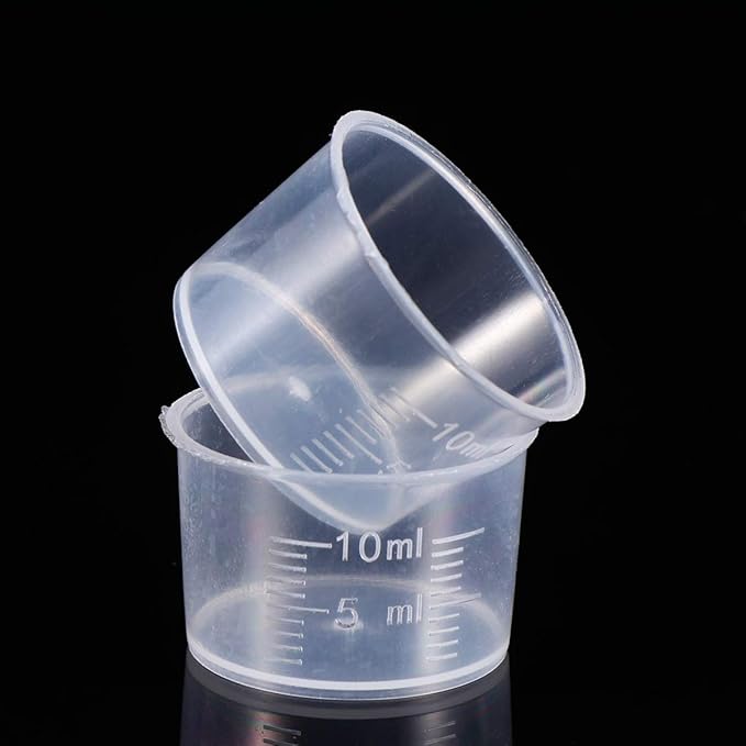 TOYANDONA Disposable Measuring Cup Set Pack of 100 Clear Plastic Measuring Cup by TOYANDONA