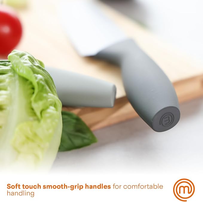 MasterChef Knife Block Set of 6 Kitchen Knives, Extra Sharp Stainless Steel - Image 6