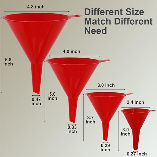 KongNai 4 Pieces Plastic Funnel Set - Image 3