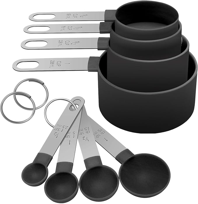 Measuring Cups Set Measuring Spoons Set, Nesting Measure Cups by YQMYXG