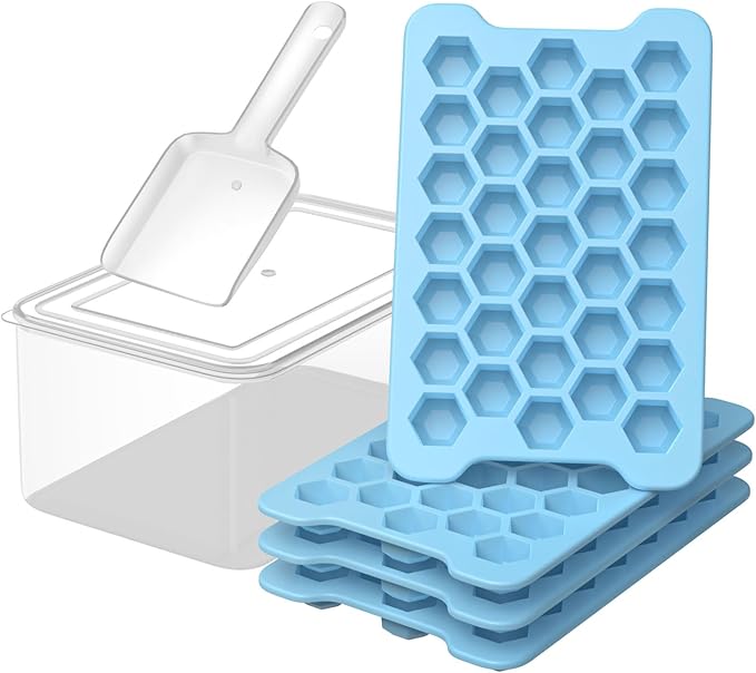 Mini Ice Cube Tray for Freezer: Small Plastic Ice Cubes Trays for Freezer by FDDAI