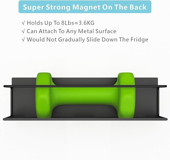 Magnetic Spice Rack For Refrigerator, Space Saving Magnetic Shelf For Fridge - Image 5
