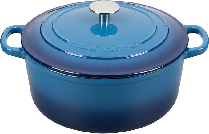 EDGING CASTING Enameled Cast Iron Dutch Oven Pot by EDGINGCOOKWARE