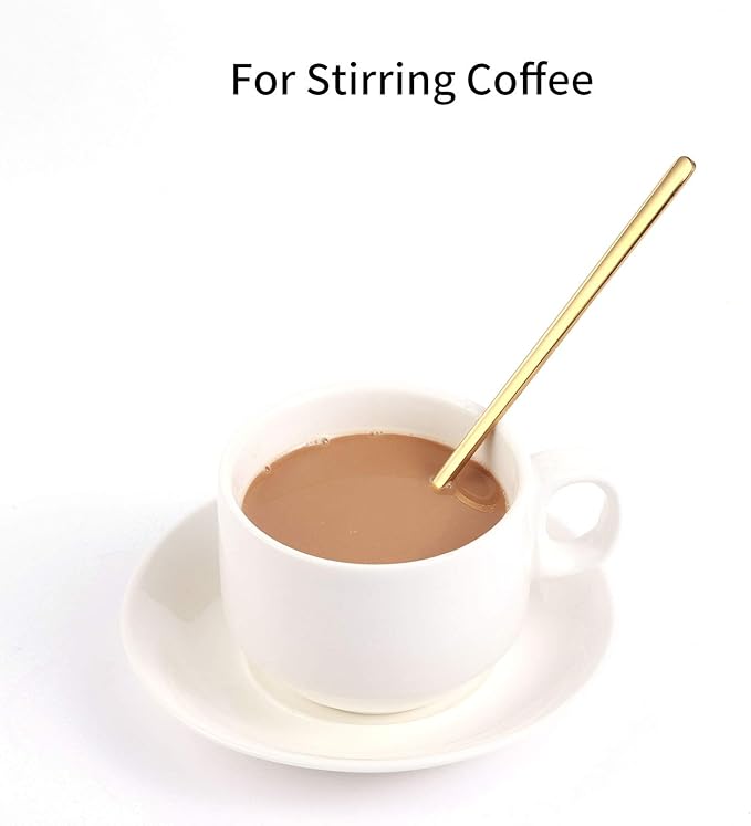 4 PCS 6.7 Inches Coffee/ Tea Spoons Long Handle, Ice Tea, Espresso Stainless - Image 3