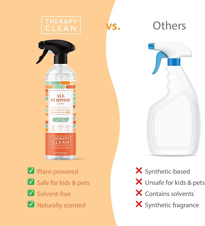 Therapy Clean Fresh Herbs & Melon Bundle – 24 oz All Purpose Cleaner + 16 oz Dish Soap