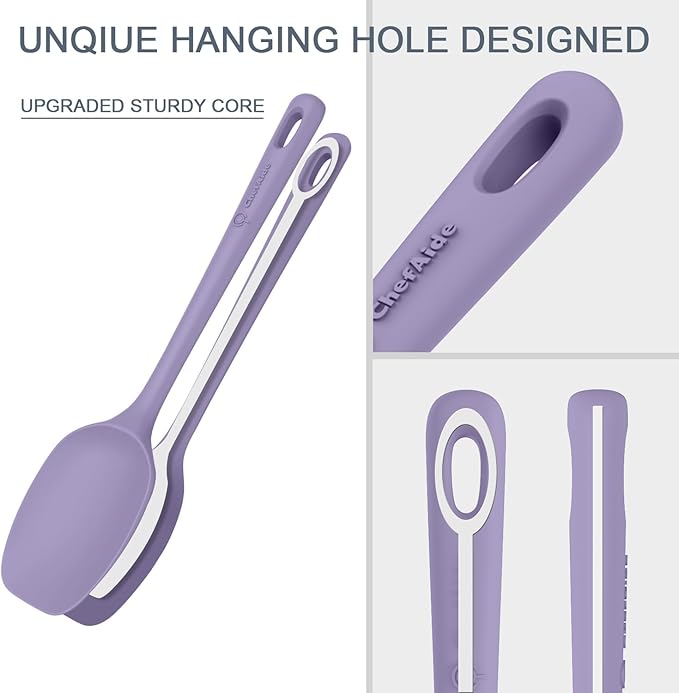 ChefAide 5 Pieces Silicone Spatula Set, Food Grade Rubber Spatula, Upgrade - Image 3