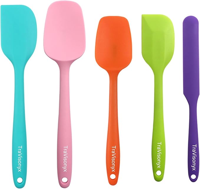 5 Pcs Silicone Spatula, Food Grade Rubber Spatula, Spatulas Silicone Heat by Unknown