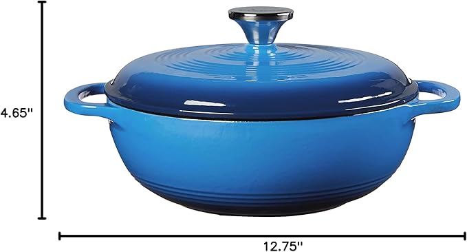 Lodge 3 Quart Enameled Cast Iron Dutch Oven - Image 4