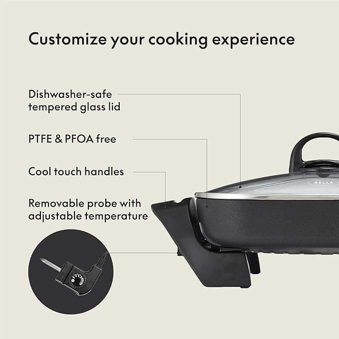 bella Electric Skillet and Frying Pan - Image 4