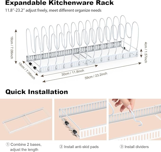 Housolution Pot and Pan Organizer Rack - Image 5