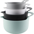 COOK WITH COLOR Nesting Plastic Mixing Bowl Set with Pour Spouts and Handles by CookwithColor