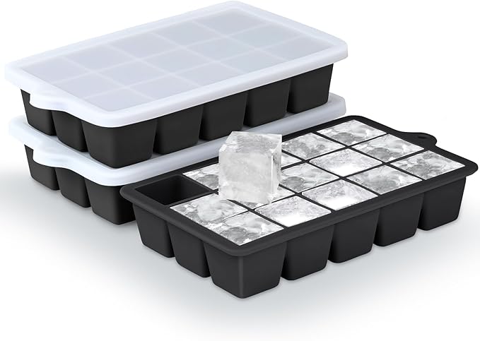 Silicone Ice Cube Trays 3Packs, Easy Release Ice Cube Molds by Unknown