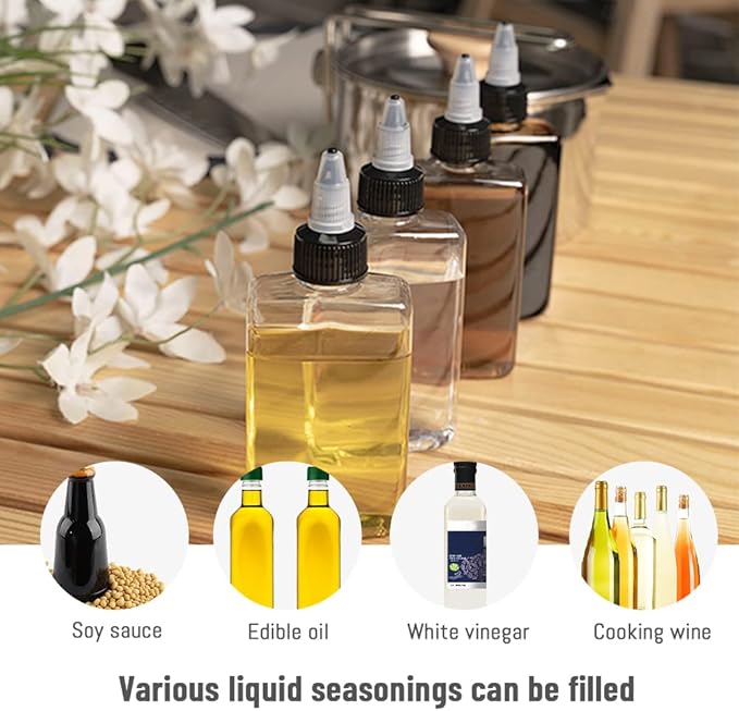 LELE LIFE 4Pcs Small Oil Dispenser Bottle - Image 4