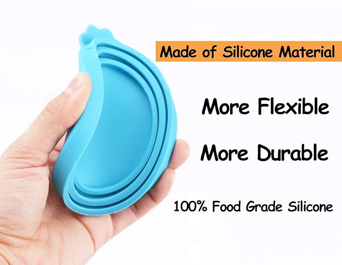 Comtim Pet Can Covers/6 Pack Silicone Dog Cat Food Can Lids/Universal Size Fit - Image 4