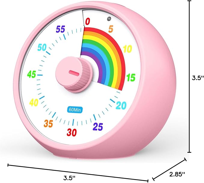 Visual Timer for Kids, 60-Minute Countdown Timer for Classroom Office Kitchen - Image 7