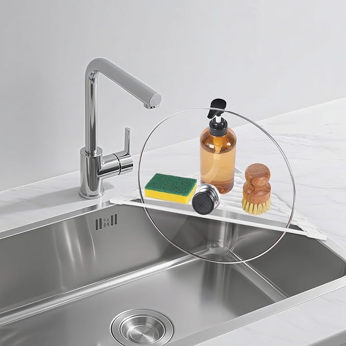 HANZENMA Triangular Sink Rack, Foldable Sink Drying mat, Heat-Resistant - Image 7