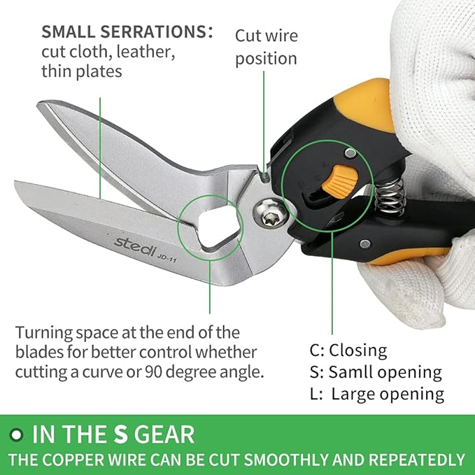 stedi 9-Inch Scissor Heavy Duty, All Purpose Scissors, Cardboard and Carpet - Image 5