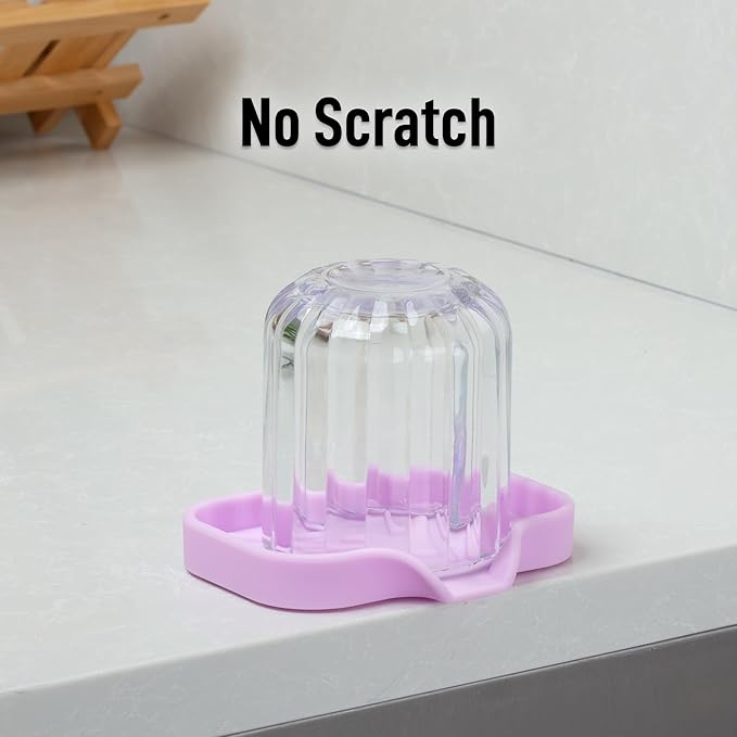 Zulay Kitchen Small Silicone Sponge Holder – Space-Saving Sink Organizer Tray - Image 6