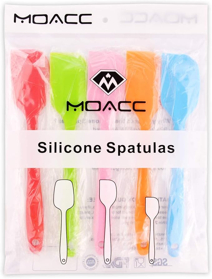 Silicone Spatulas, 8.5 inch Small Rubber Spatula Seamless One Piece Design Heat - Image 7