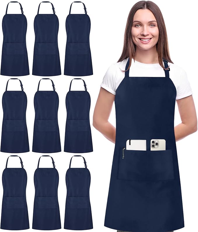 Utopia Kitchen 10 Pack Bib Apron Adjustable by UTOPIAKITCHEN