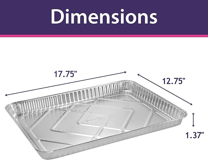Aluminum Pans Half Size Cookie Sheet 100 Count Durable Nonstick Baking Sheets - Image 6
