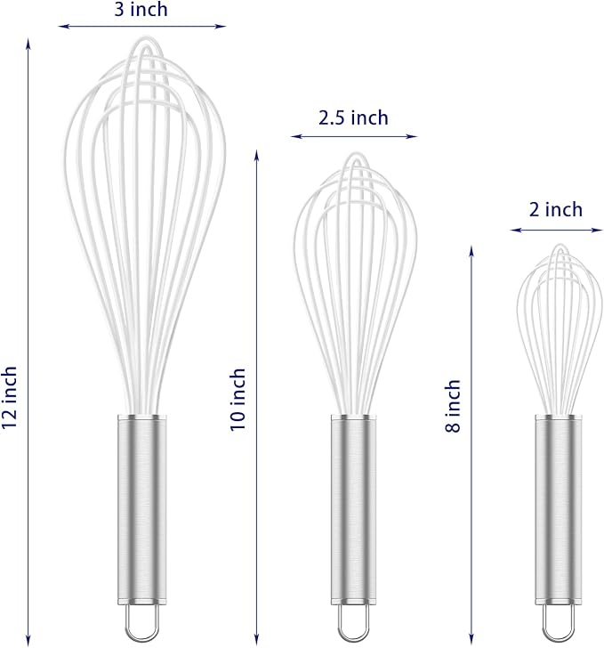 OYV White Silicone Whisk, Professional Whisks - Image 6