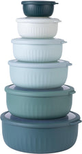 COOK WITH COLOR Prep Bowls with Lids- Wide and Deep Nesting Plastic Small by CookwithColor