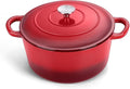 TeamFar 3qt Dutch Oven, Small Enameled Cast Iron Dutch Oven Pot by TeamFar