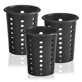 OCS Parts Perforated Utensil Drying Cups | Black | Set of 3 | Plastic Flatware by OCSParts